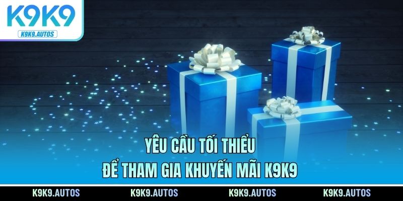 Yêu cầu tối thiểu để tham gia khuyến mãi K9K9